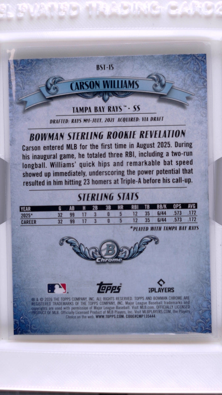 2026 Bowman Baseball Carson Williams 