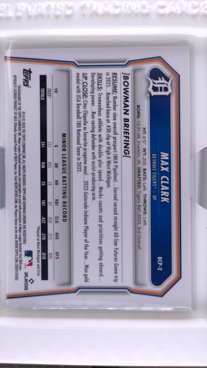 2026 Bowman Baseball Max Clark 