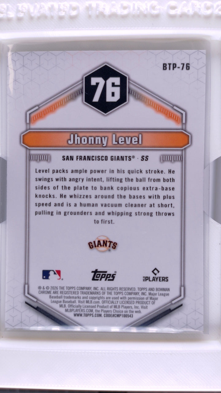 2026 Bowman Baseball Jhonny Level 