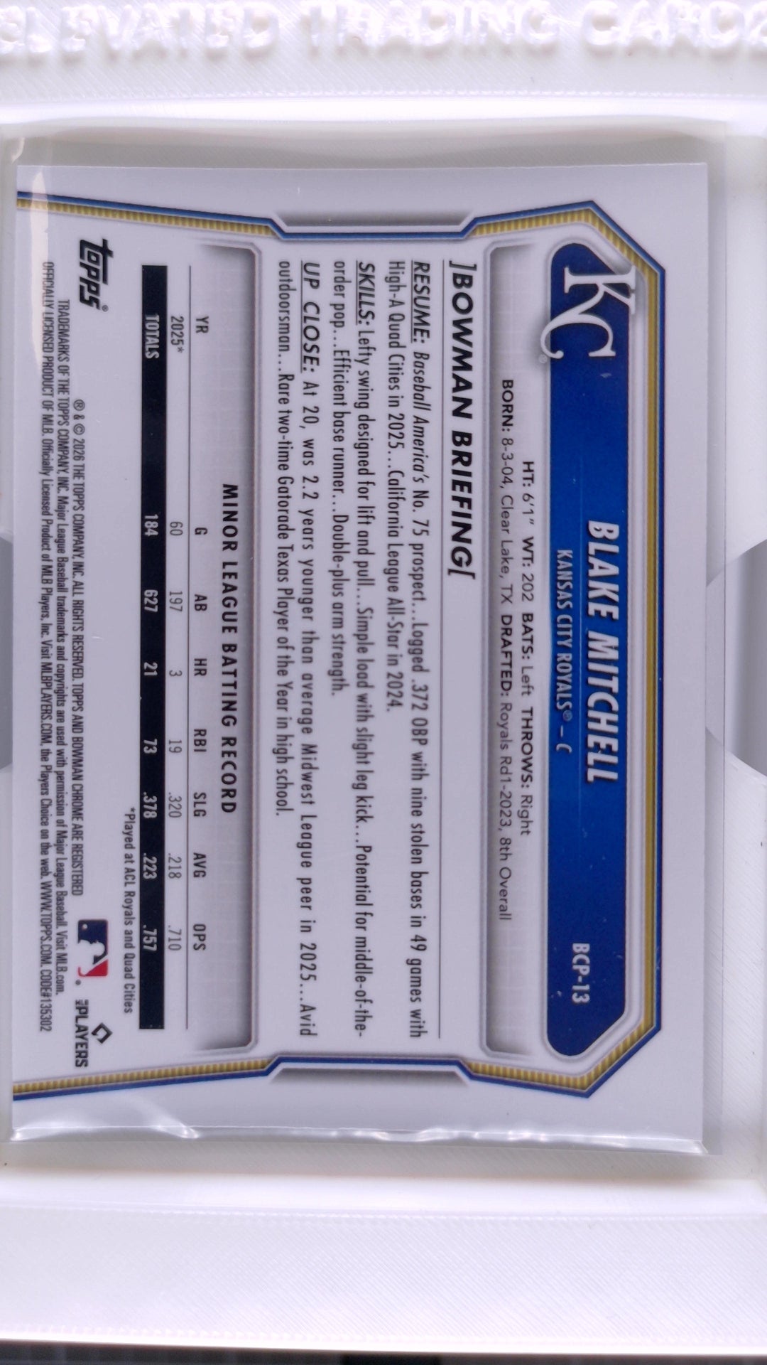 2026 Bowman Baseball Blake Mitchell 