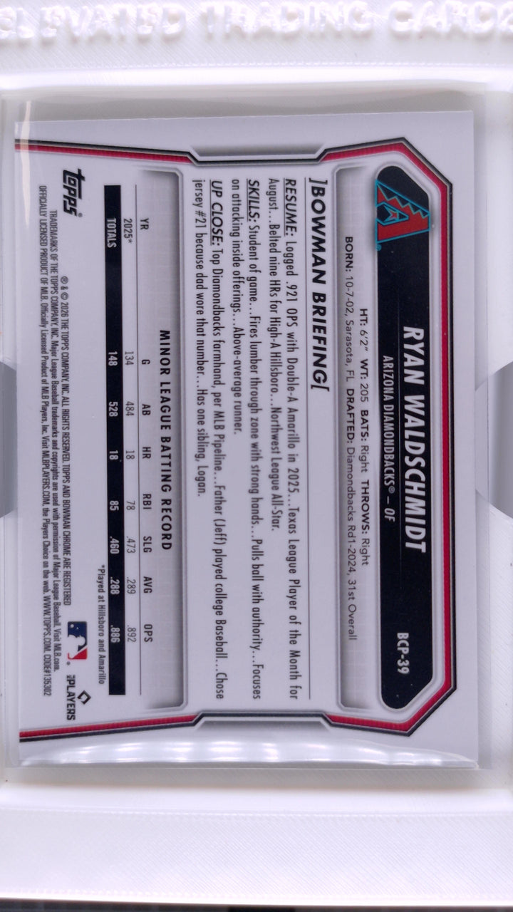 2026 Bowman Baseball Ryan Waldschmidt 