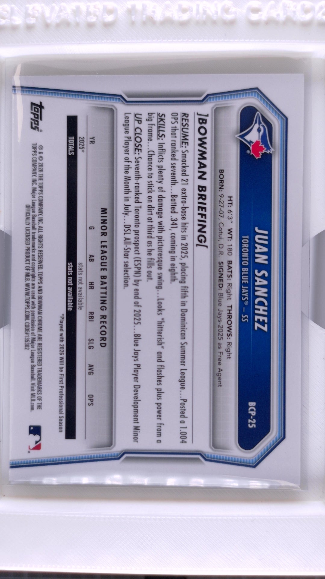 2026 Bowman Baseball Juan Sanchez 