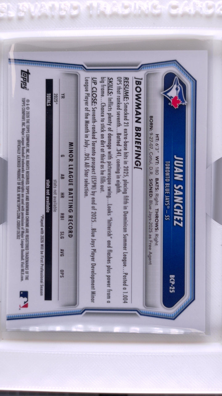 2026 Bowman Baseball Juan Sanchez 