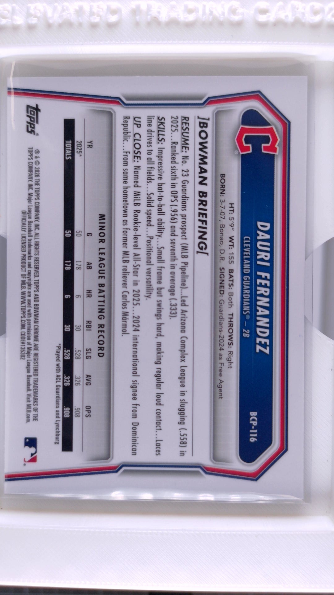 2026 Bowman Baseball Dauri Fernandez 