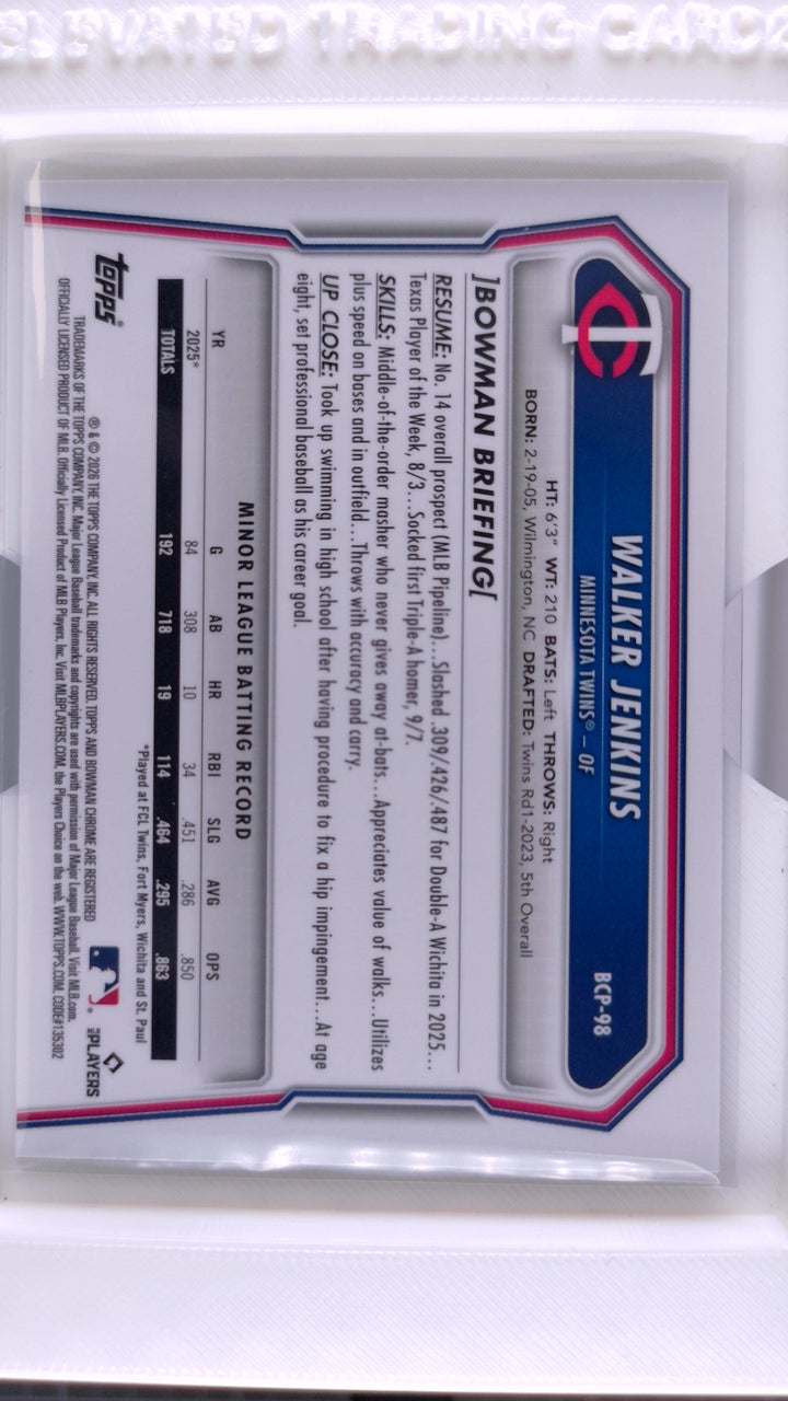 2026 Bowman Baseball Walker Jenkins 
