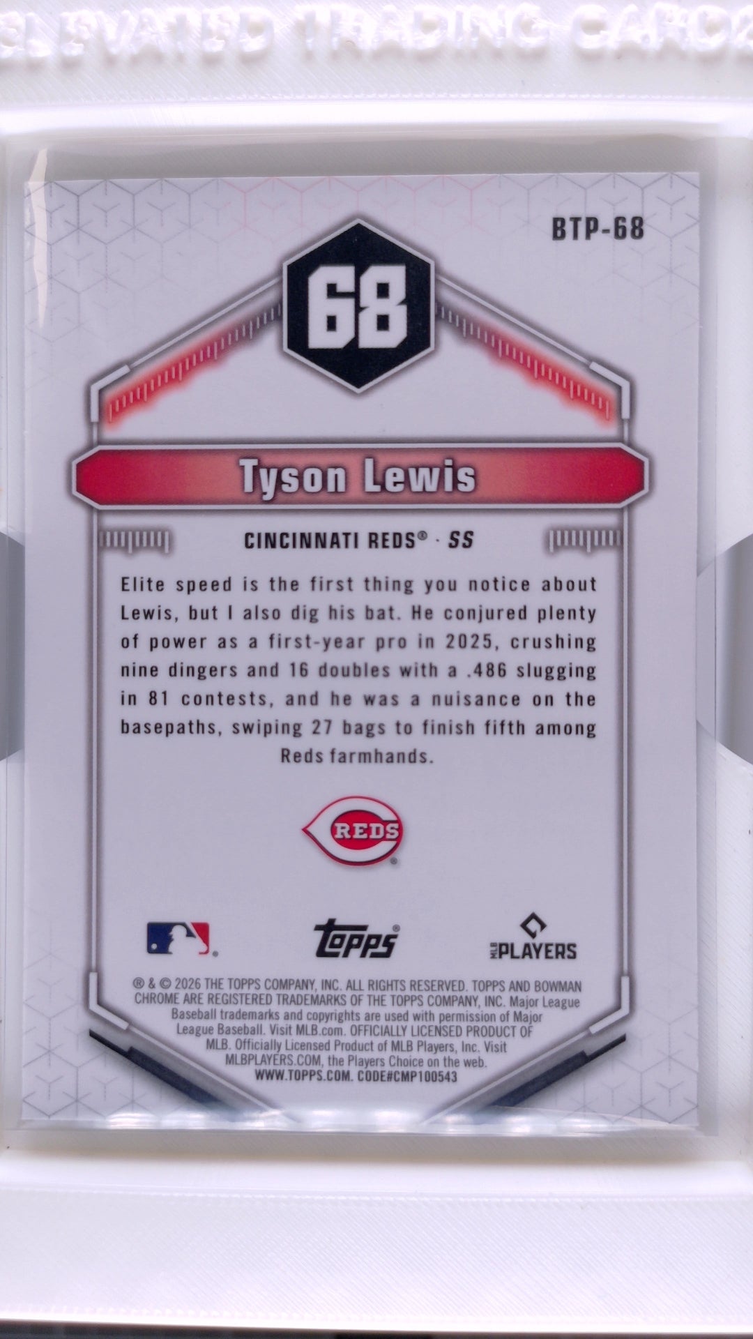 2026 Bowman Baseball Tyson Lewis 