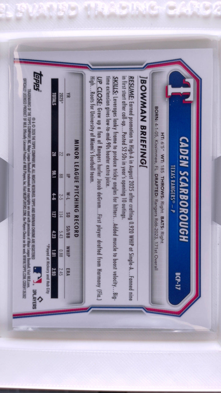 2026 Bowman Baseball Caden Scarborough 