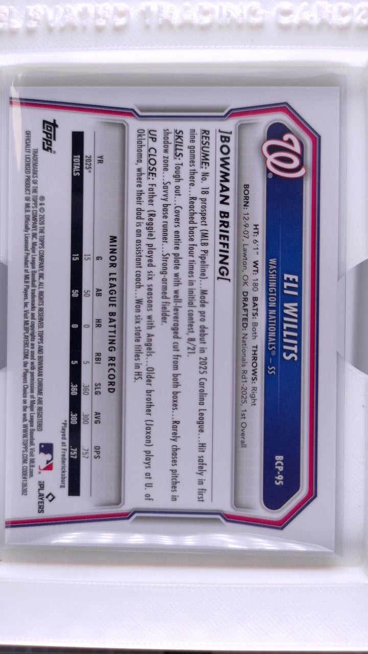 2026 Bowman Baseball Eli Willits 
