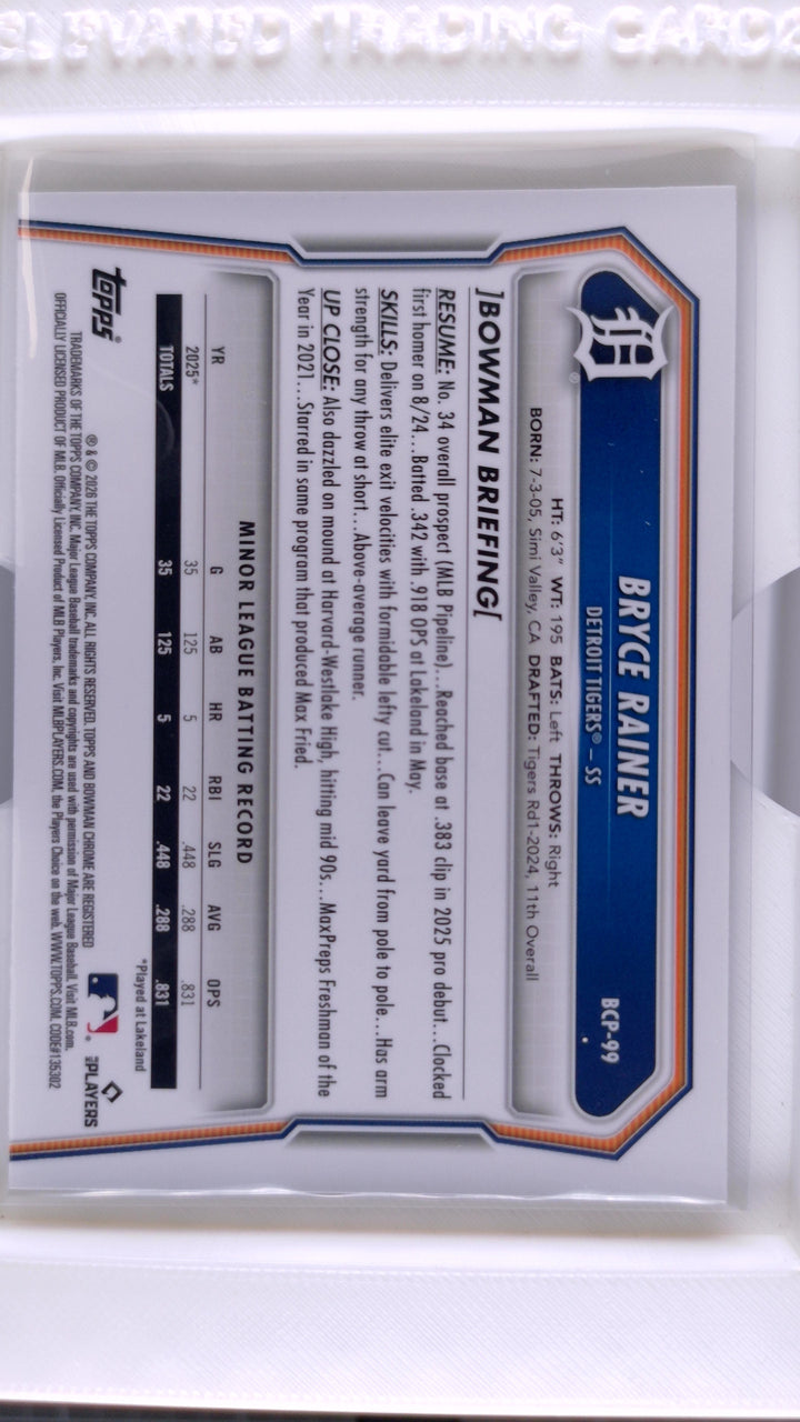 2026 Bowman Baseball Bryce Rainer 