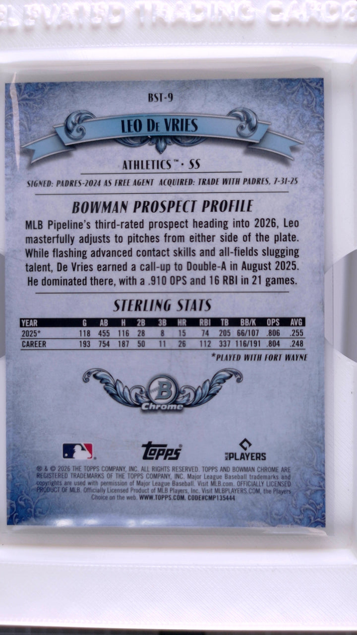 2026 Bowman Baseball Leo De Vries 