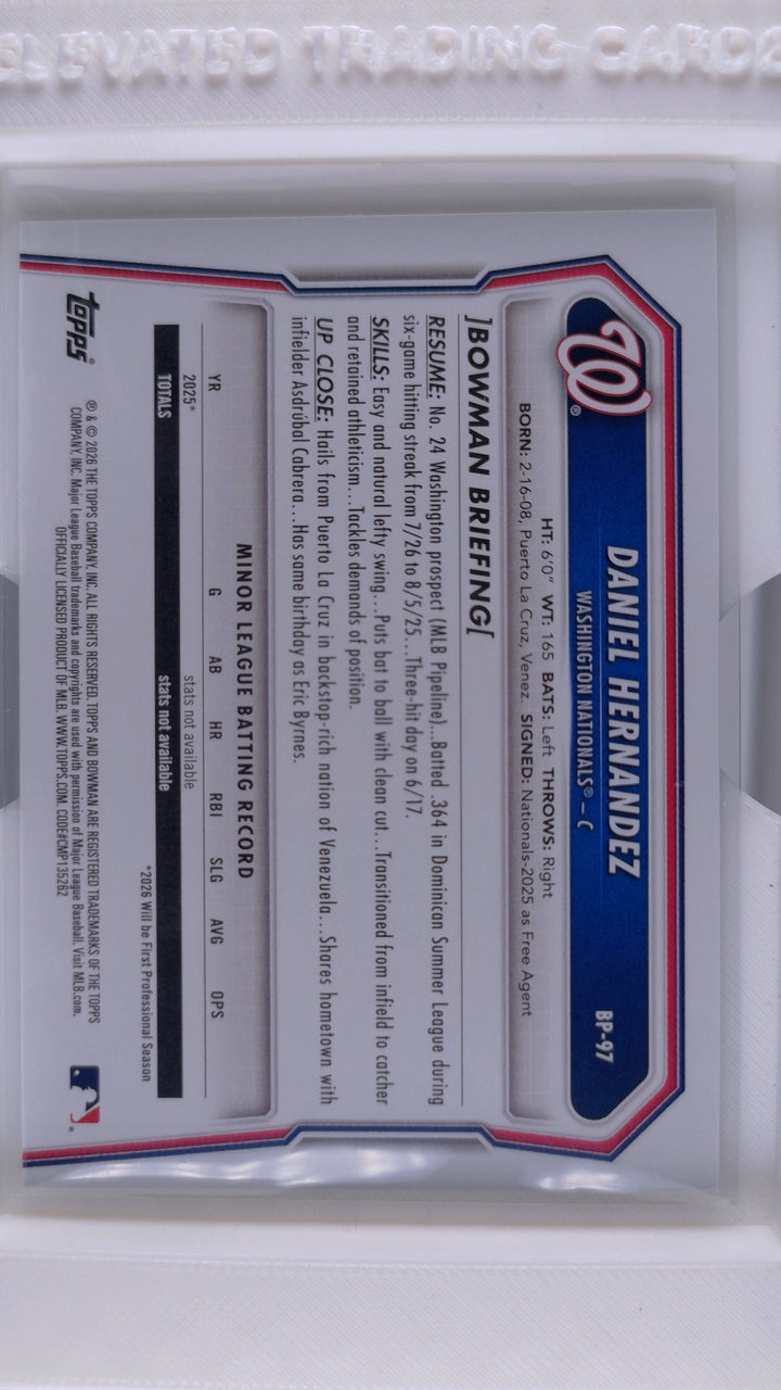 2026 Bowman Baseball Daniel Hernandez 