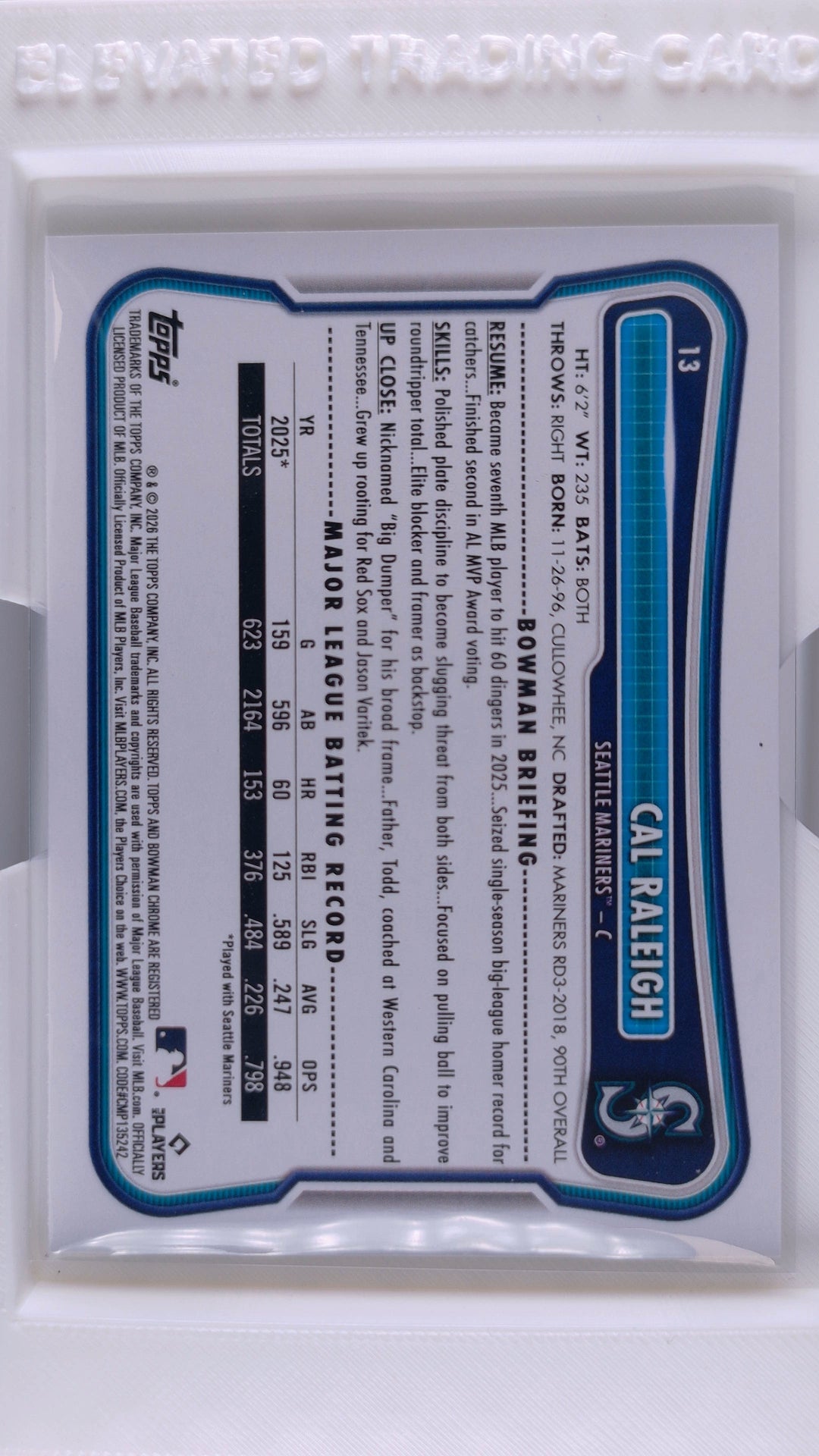 2026 Bowman Baseball Cal Raleigh 