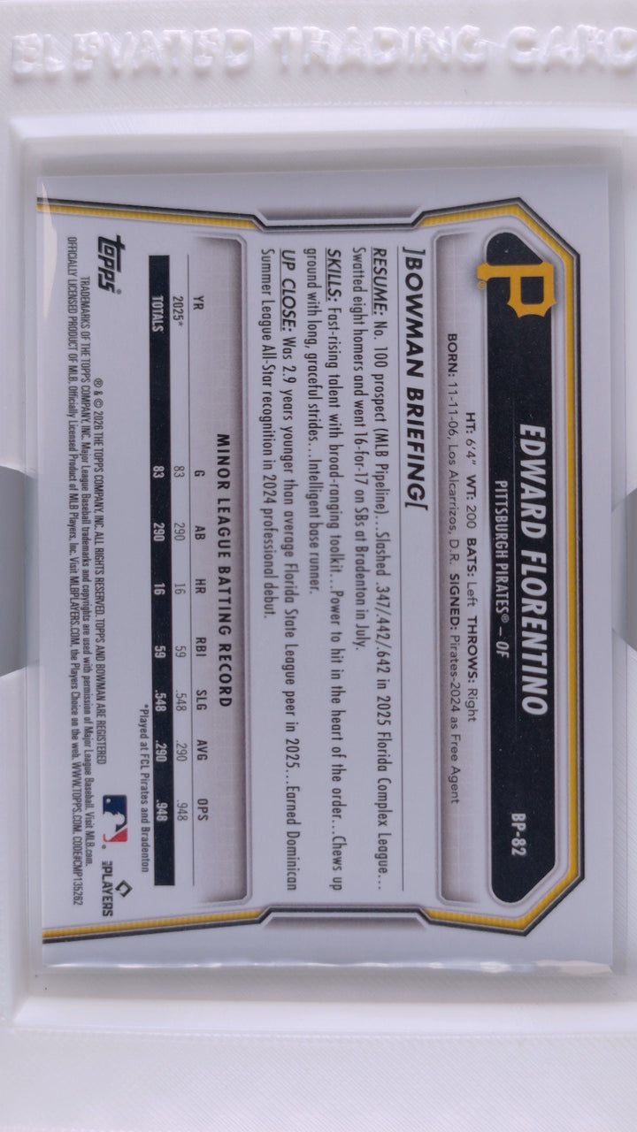 2026 Bowman Baseball Edward Florentino 