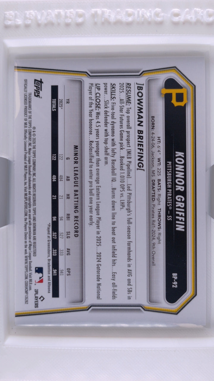 2026 Bowman Baseball Konnor Griffin 
