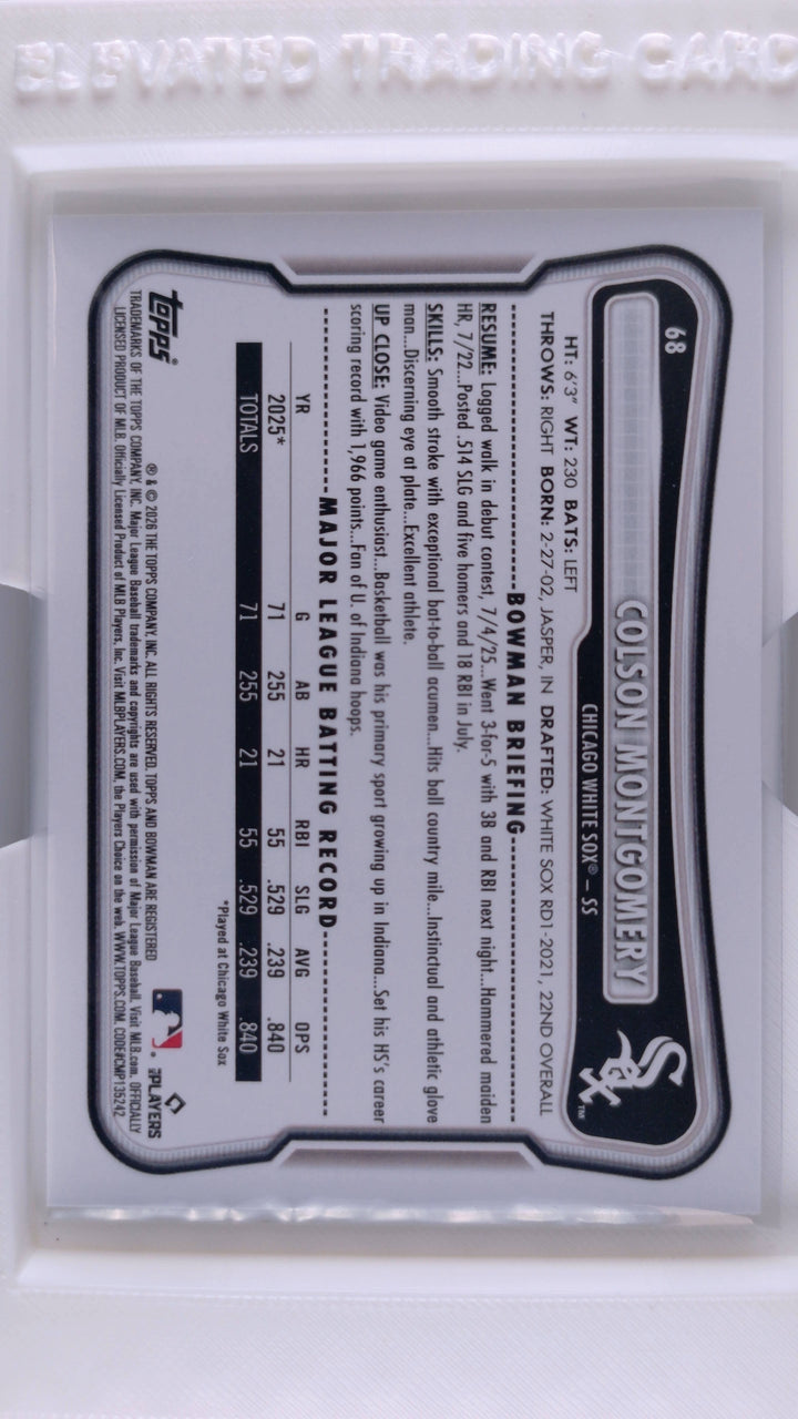 2026 Bowman Baseball Colson Montgomery 