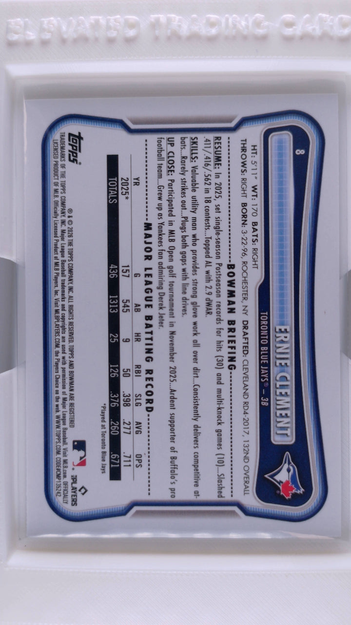 2026 Bowman Baseball Ernie Clement 