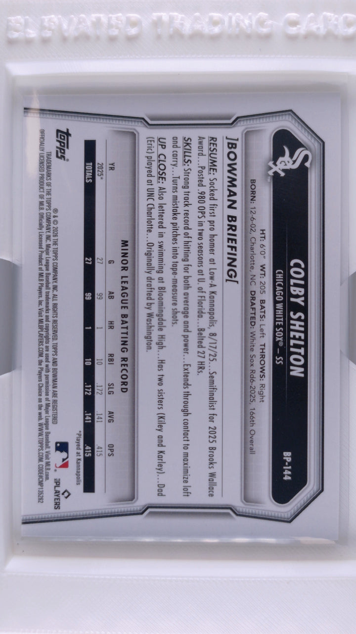 2026 Bowman Baseball Colby Shelton 