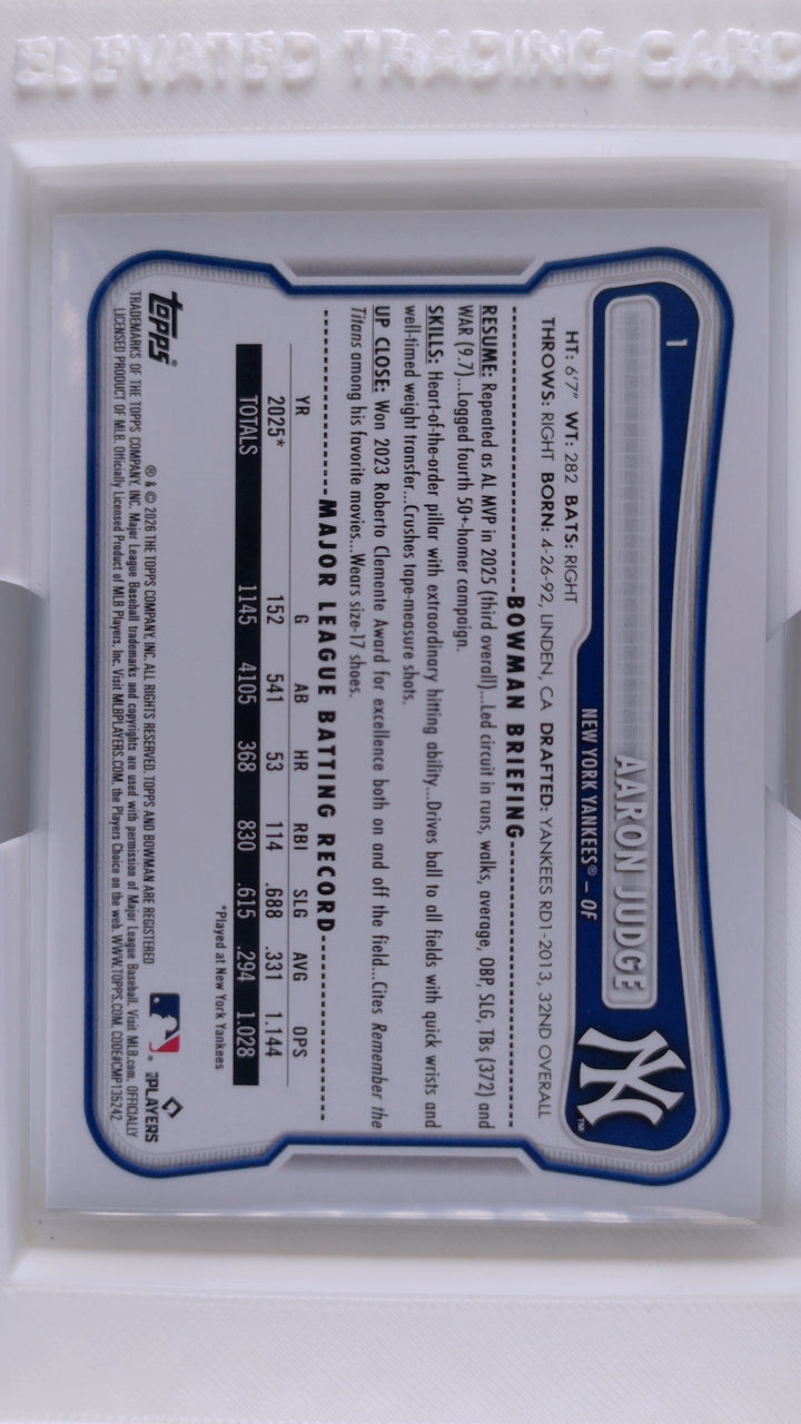 2026 Bowman Baseball Aaron Judge 