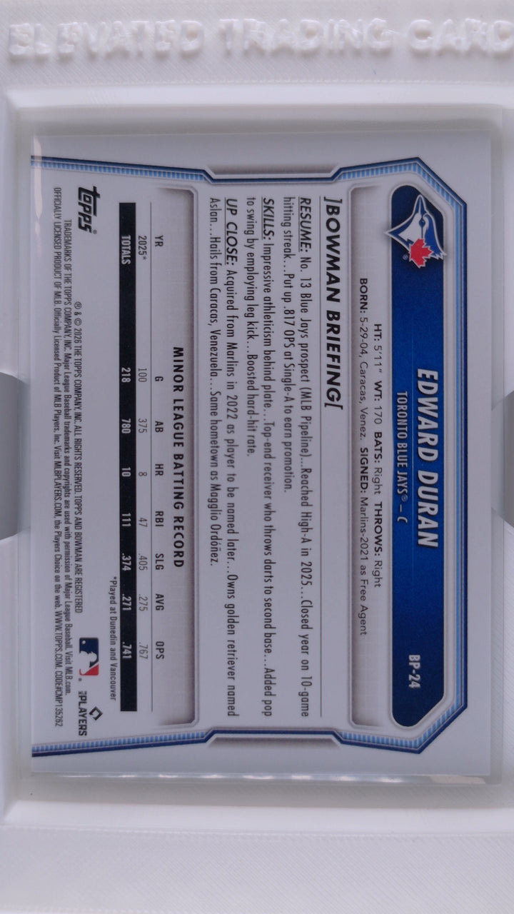 2026 Bowman Baseball Edward Duran 
