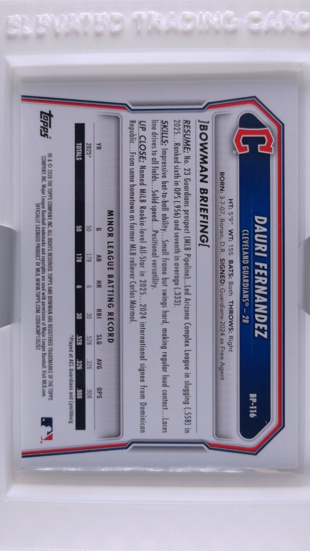 2026 Bowman Baseball Dauri Fernandez 