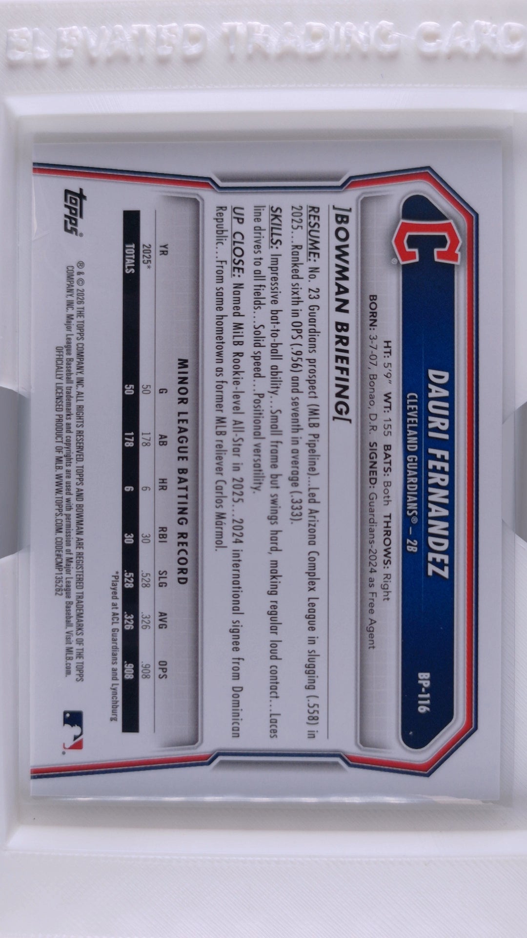 2026 Bowman Baseball Dauri Fernandez 