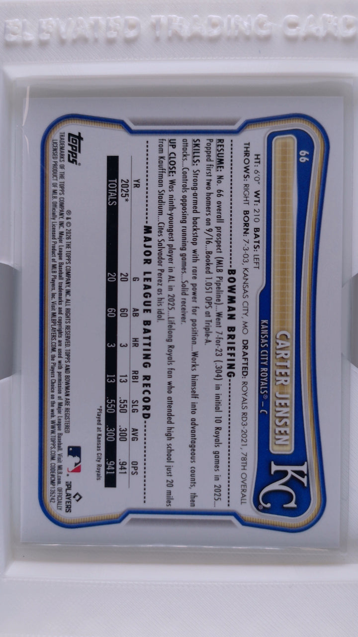 2026 Bowman Baseball Carter Jensen 