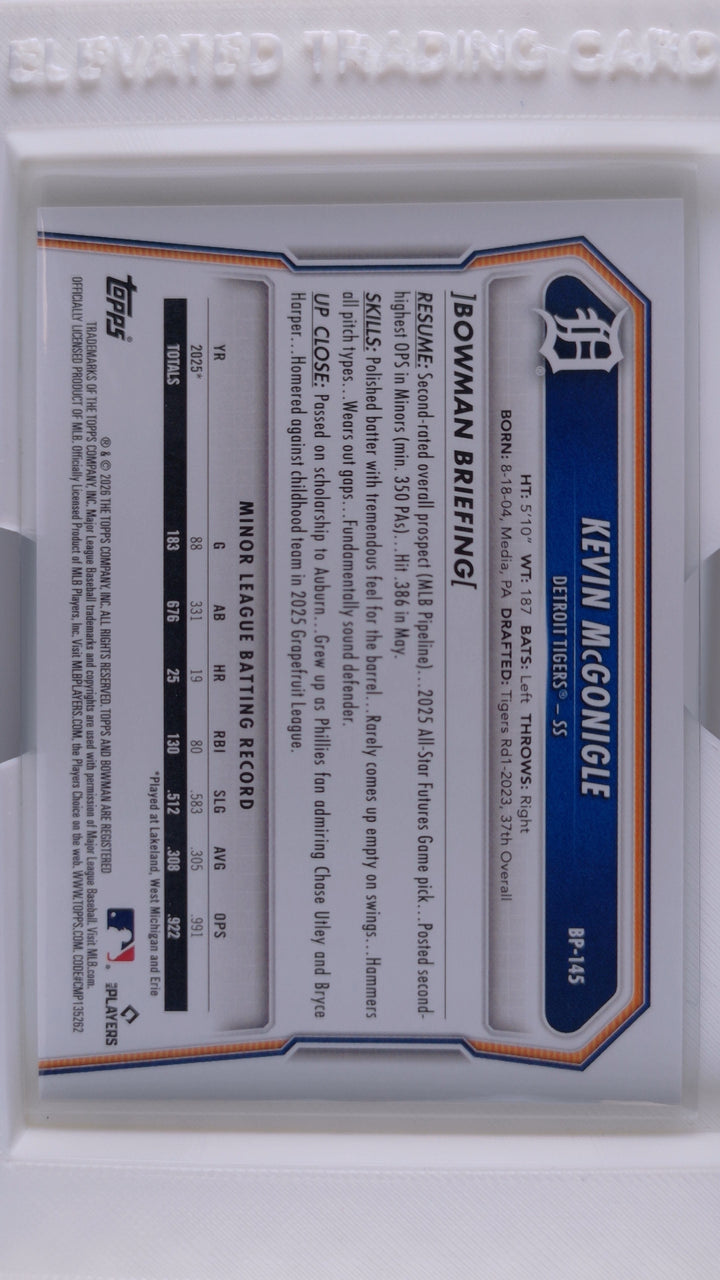 2026 Bowman Baseball Kevin McGonigle 