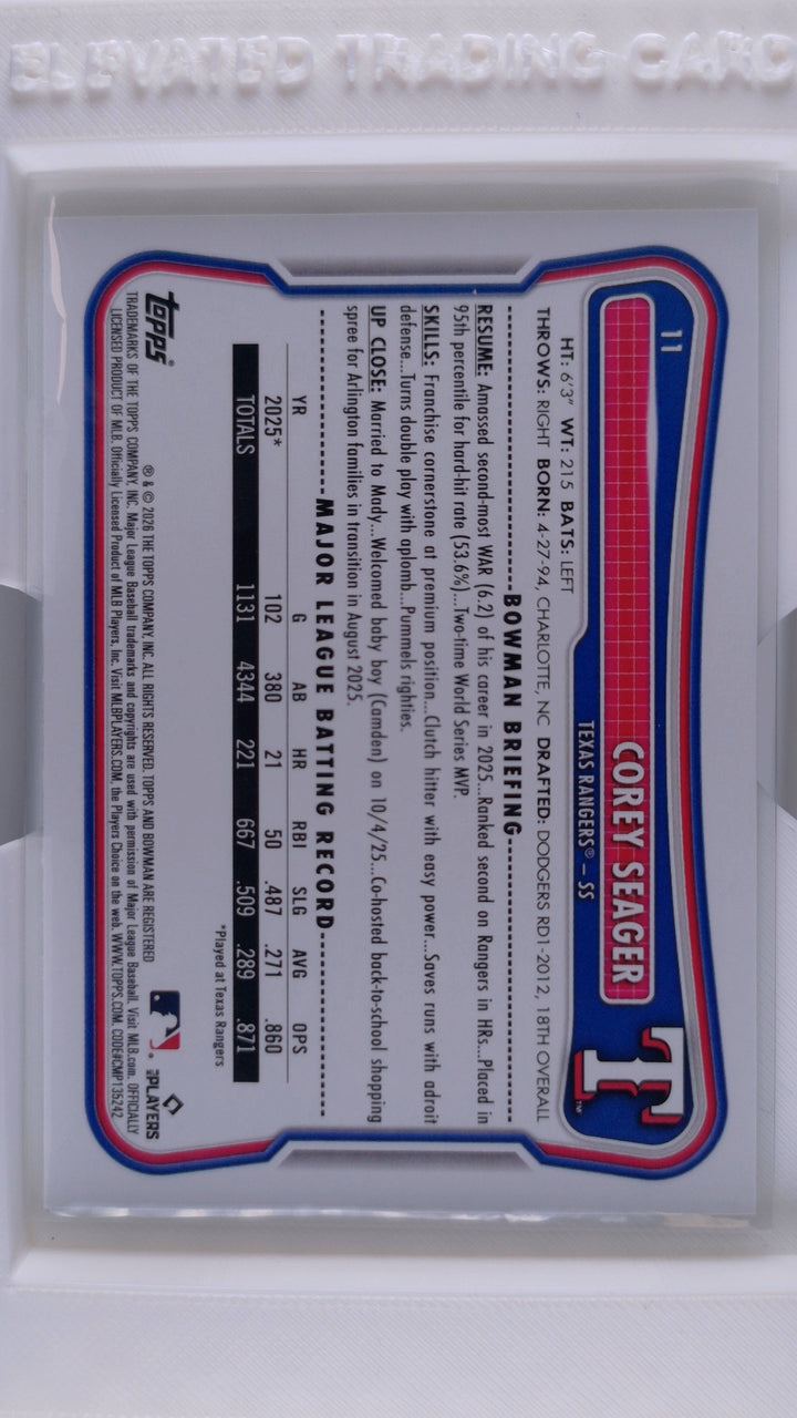 2026 Bowman Baseball Corey Seager 