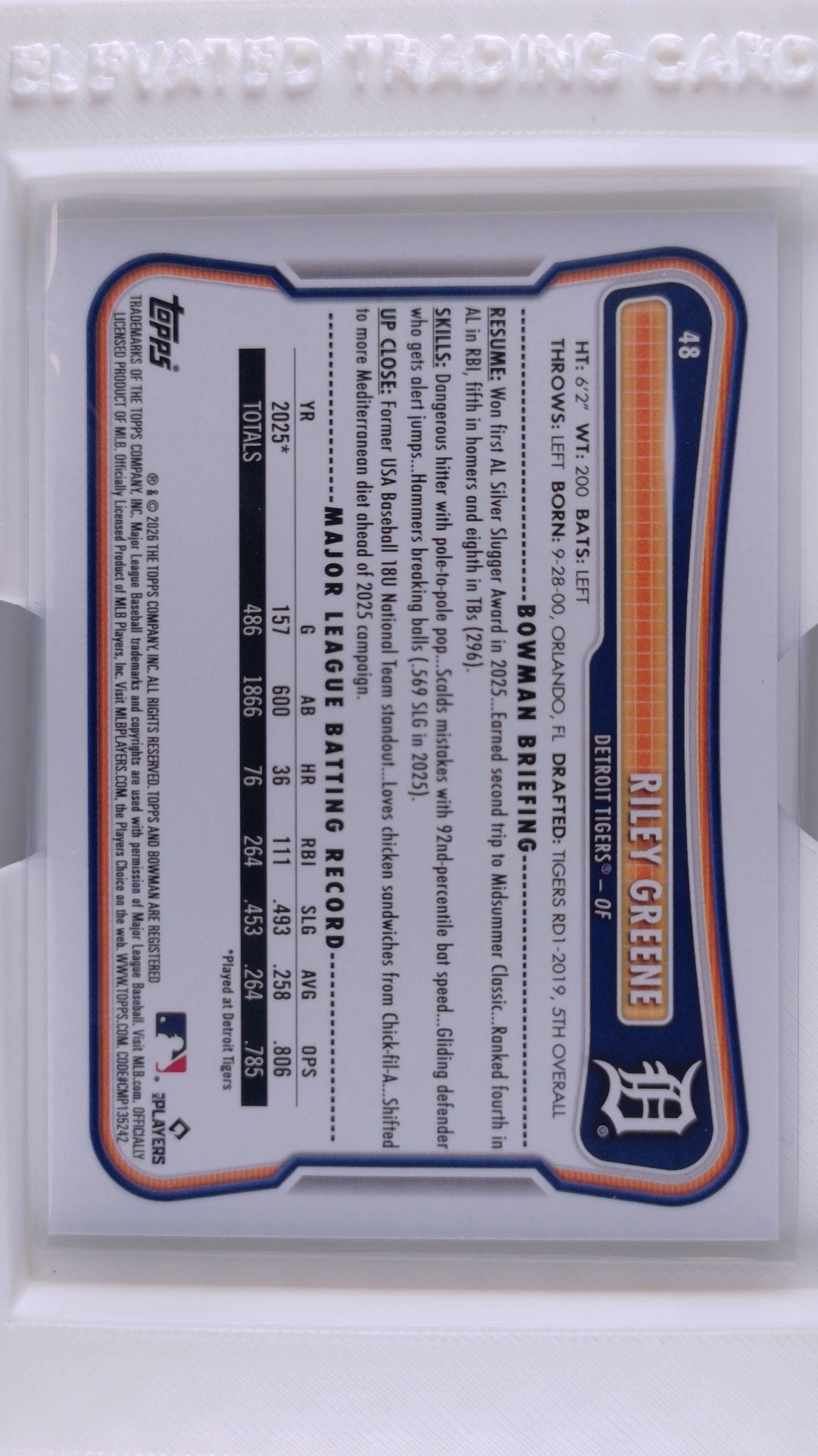 2026 Bowman Baseball Riley Greene 