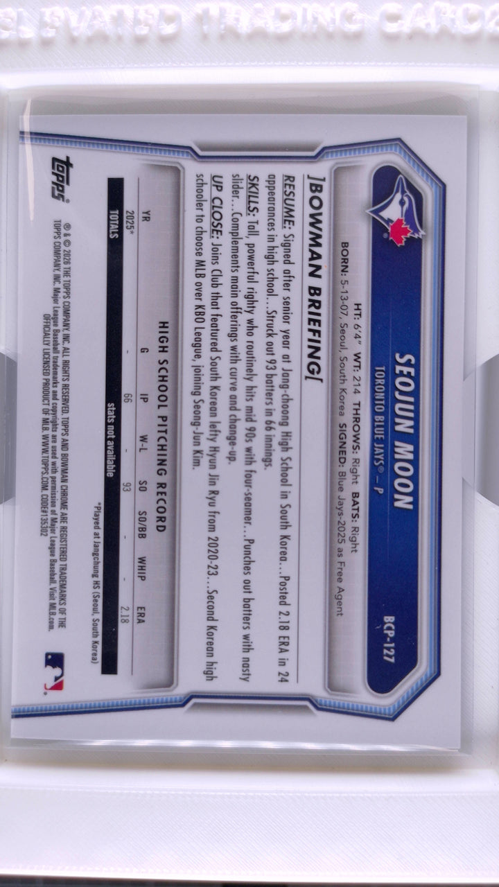2026 Bowman Baseball Seojun Moon 