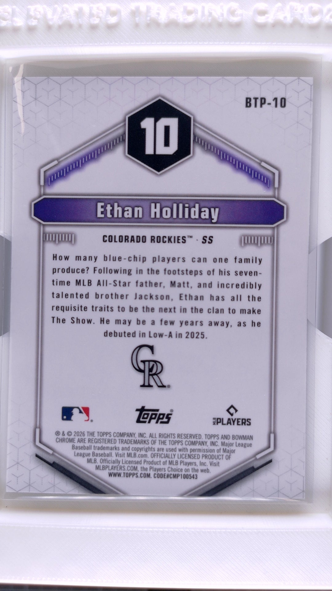 2026 Bowman Baseball Ethan Holliday 