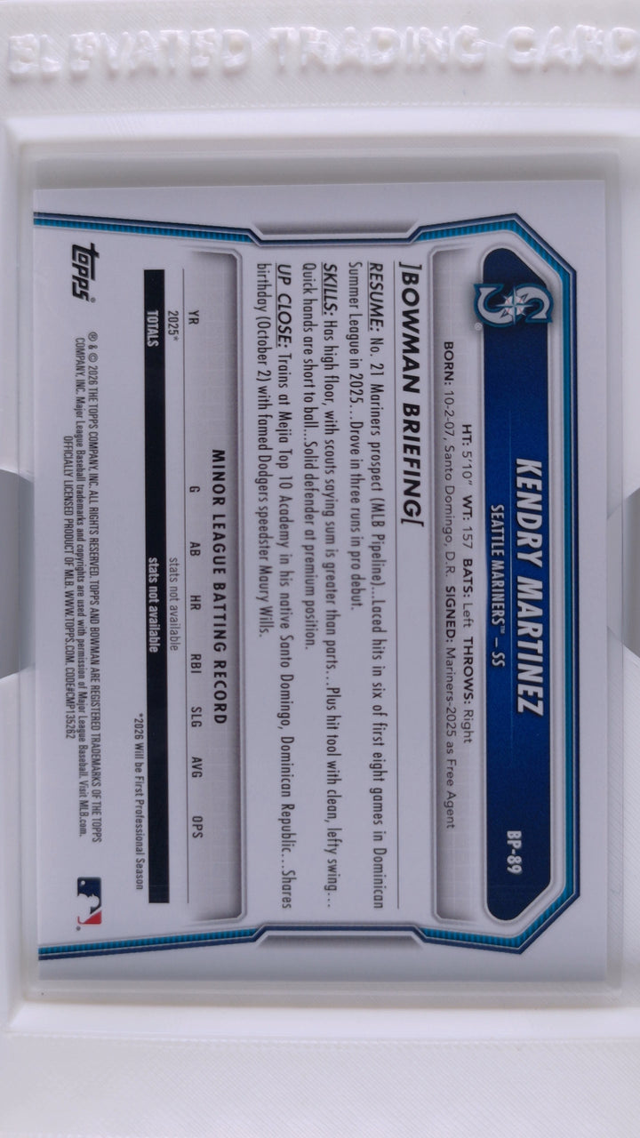2026 Bowman Baseball Kendry Martinez 