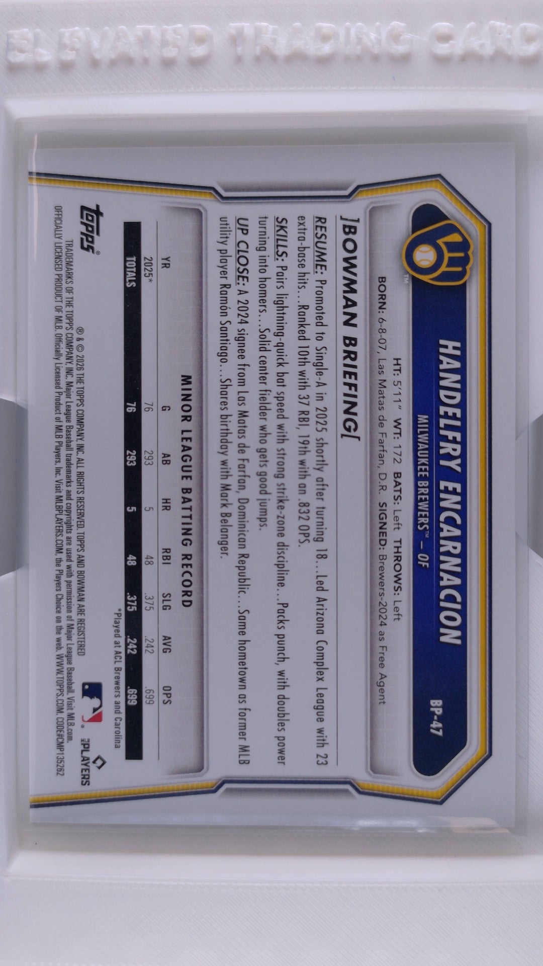 2026 Bowman Baseball Handelfry Encarnacion 