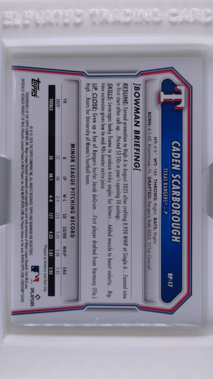 2026 Bowman Baseball Caden Scarborough 
