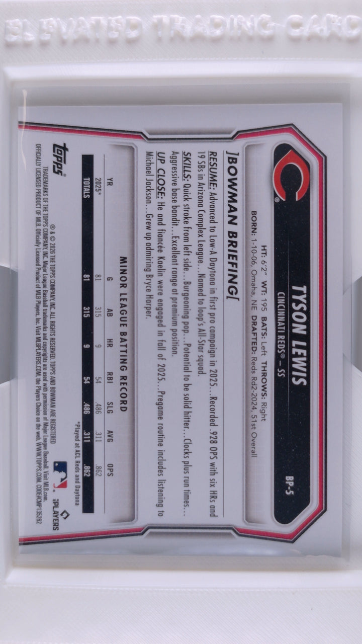 2026 Bowman Baseball Tyson Lewis 