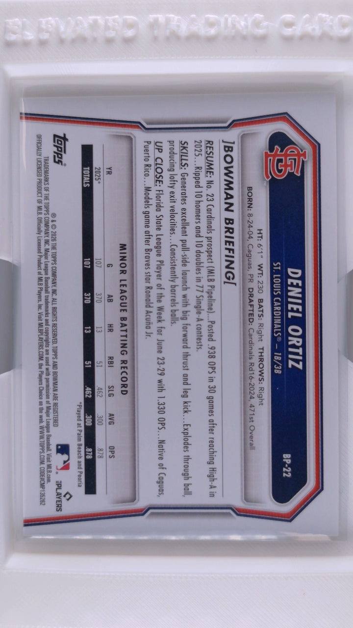 2026 Bowman Baseball Deniel Ortiz 