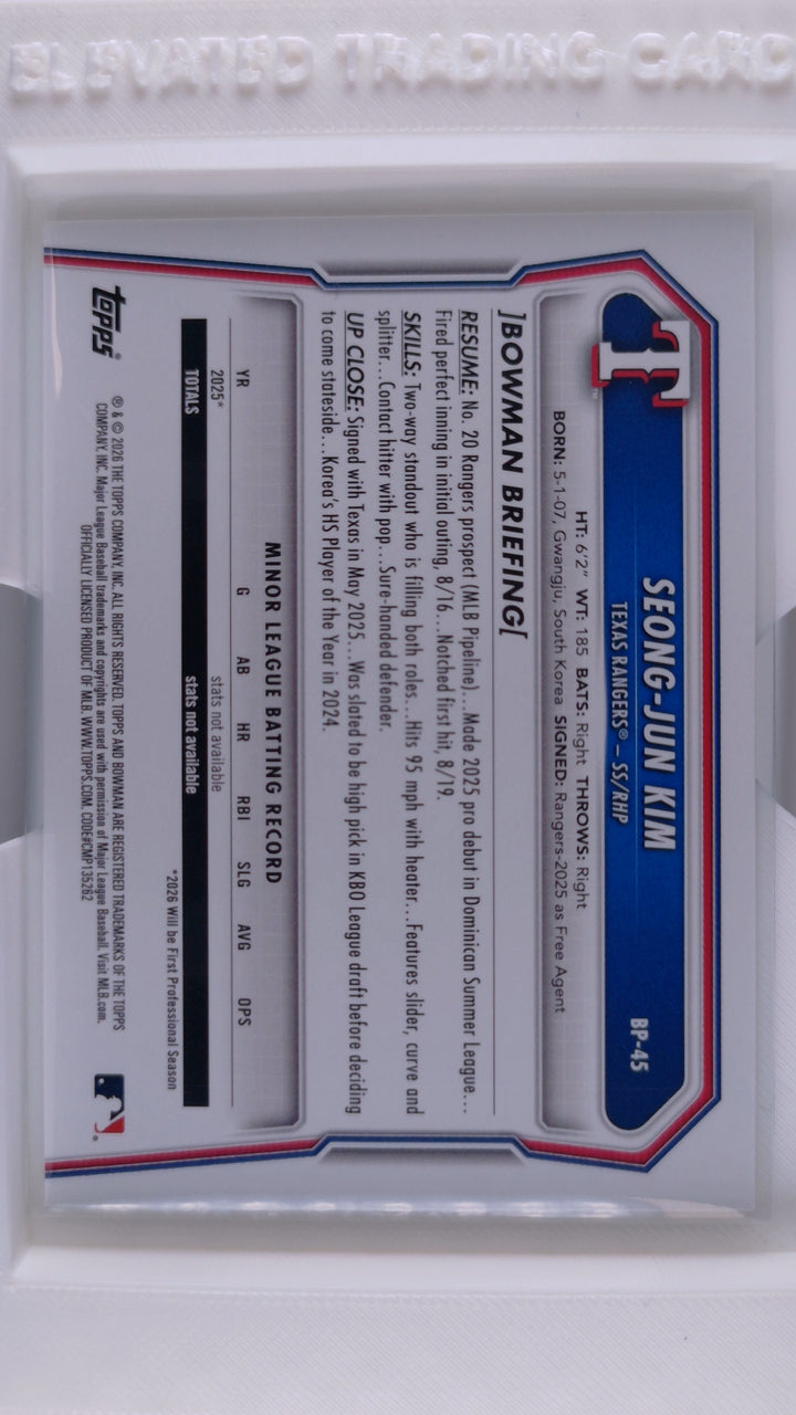 2026 Bowman Baseball Seong-Jun Kim 