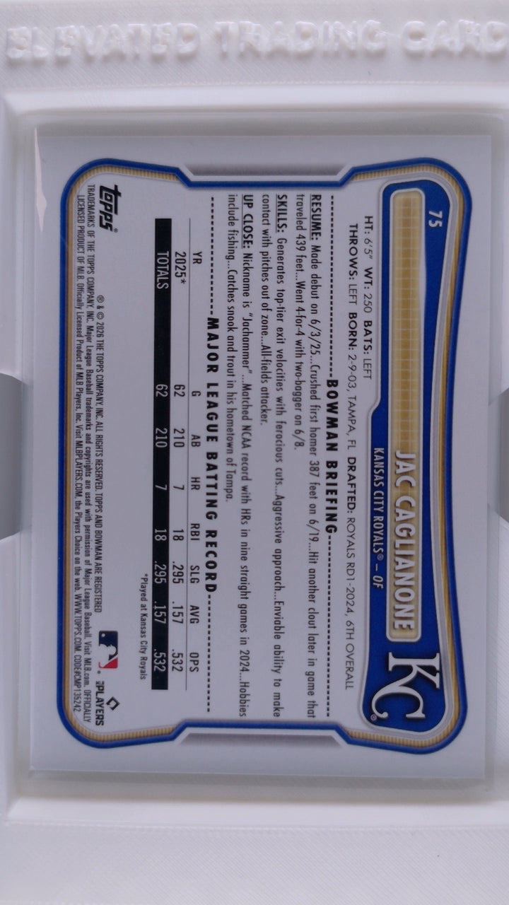 2026 Bowman Baseball Jac Caglianone 