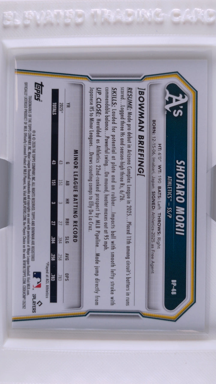 2026 Bowman Baseball Shotaro Morii 
