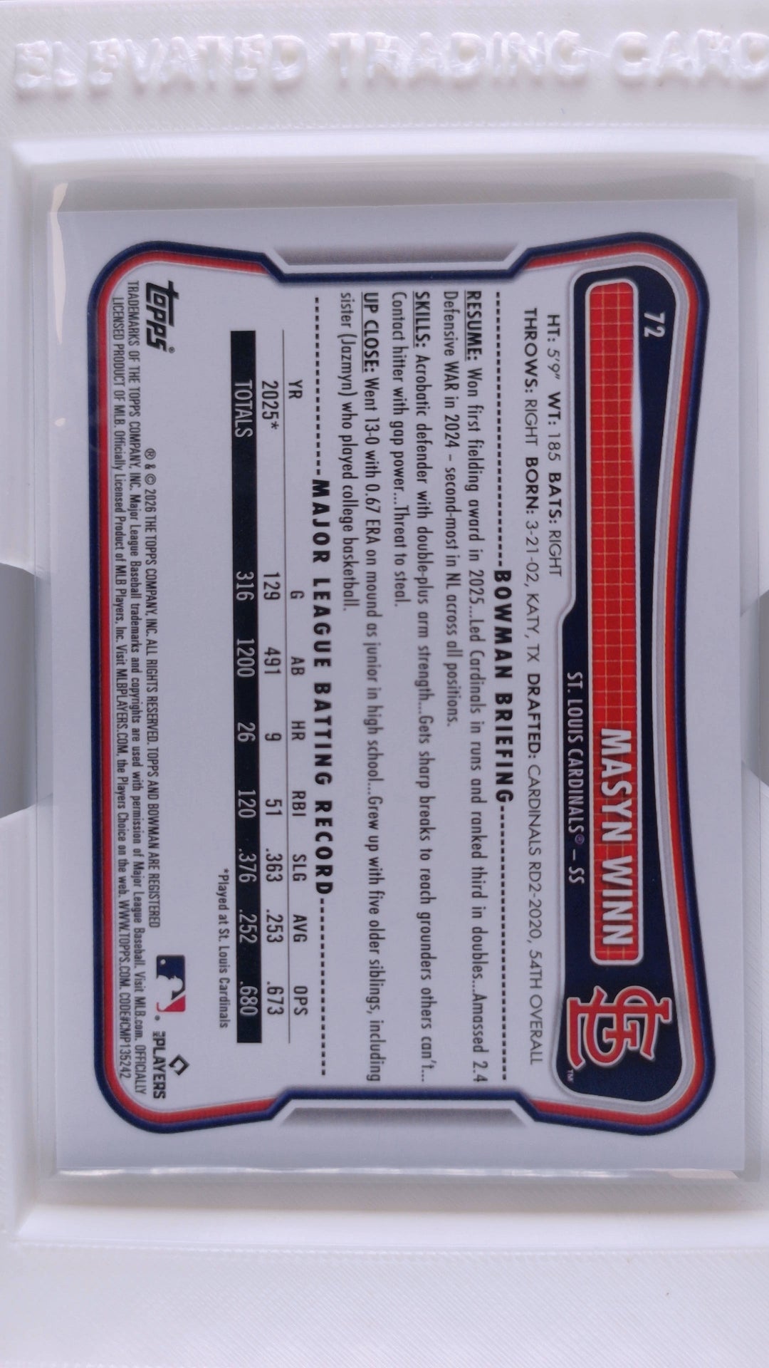 2026 Bowman Baseball Masyn Winn 
