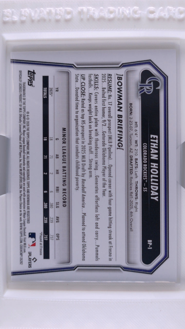 2026 Bowman Baseball Ethan Holliday 