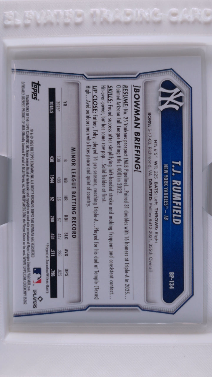 2026 Bowman Baseball T.J. Rumfield 