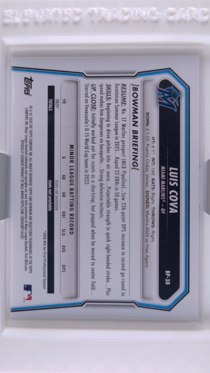 2026 Bowman Baseball Luis Cova 