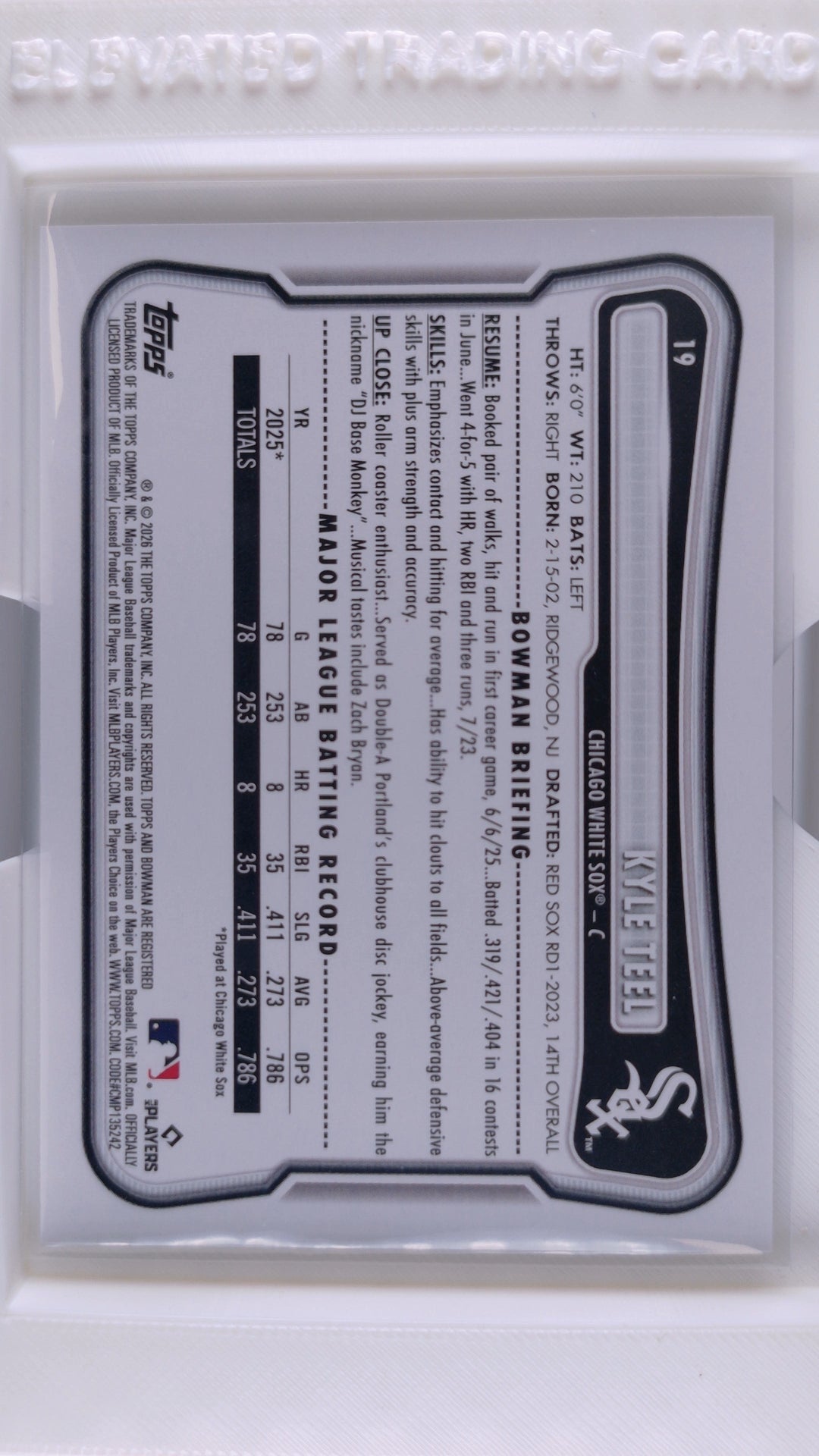 2026 Bowman Baseball Kyle Teel 