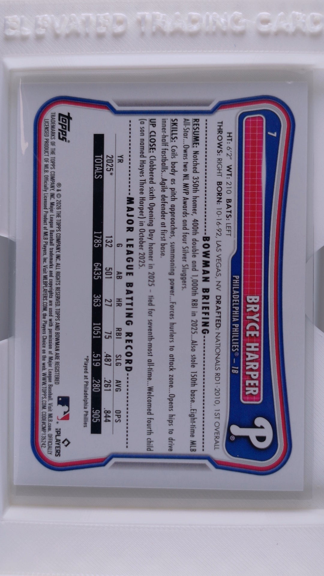 2026 Bowman Baseball Bryce Harper 