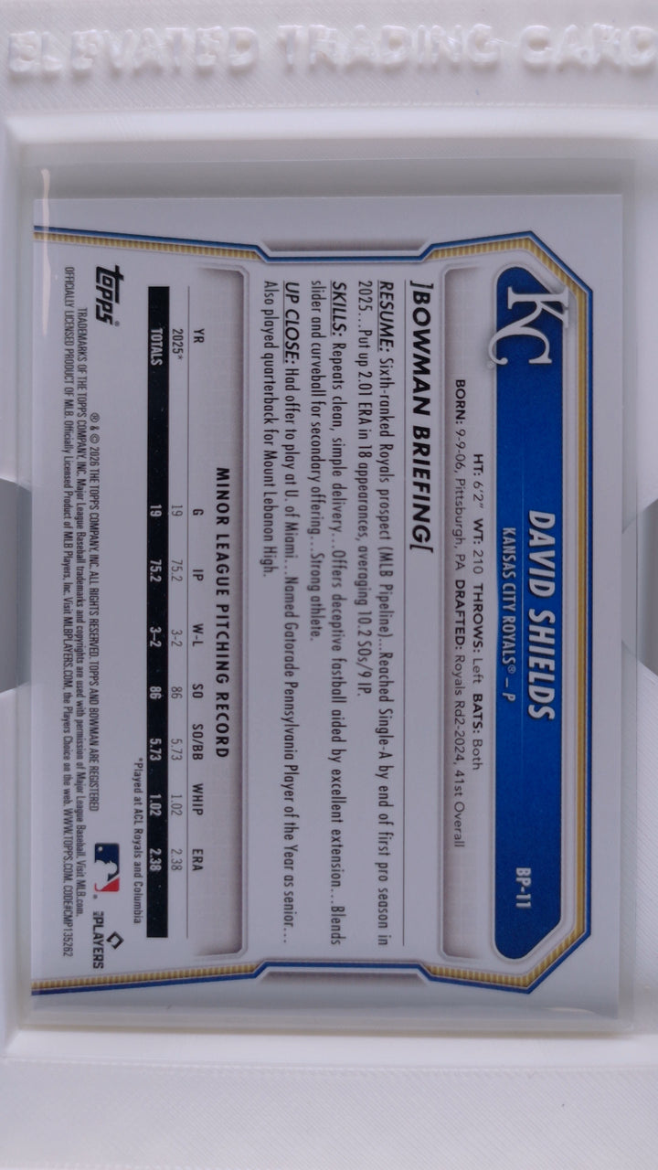 2026 Bowman Baseball David Shields 
