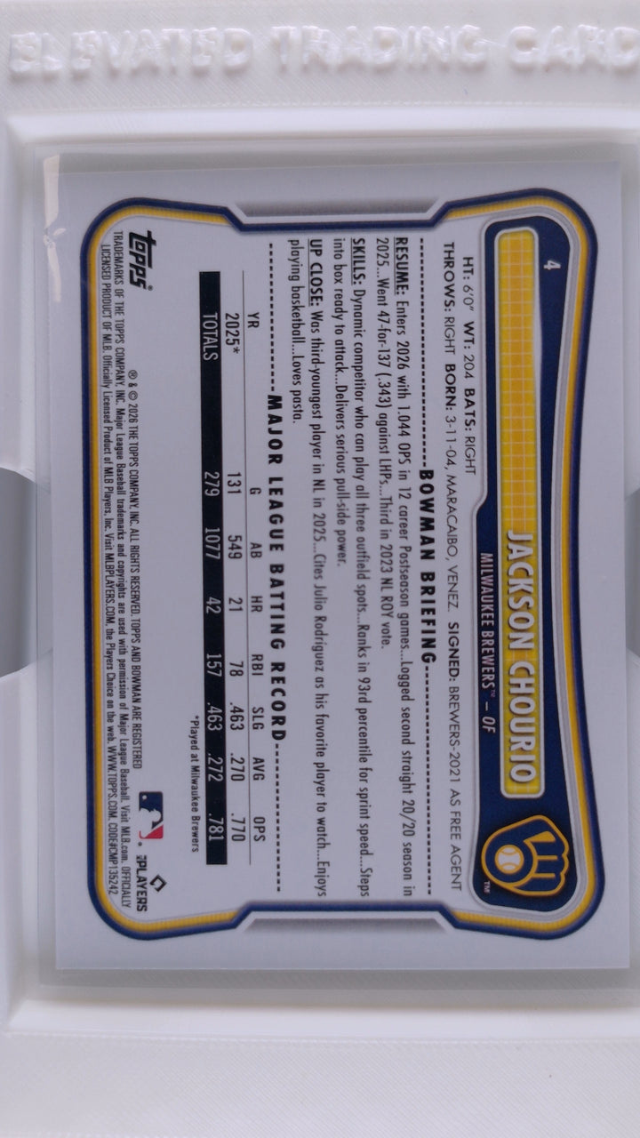 2026 Bowman Baseball Jackson Chourio 