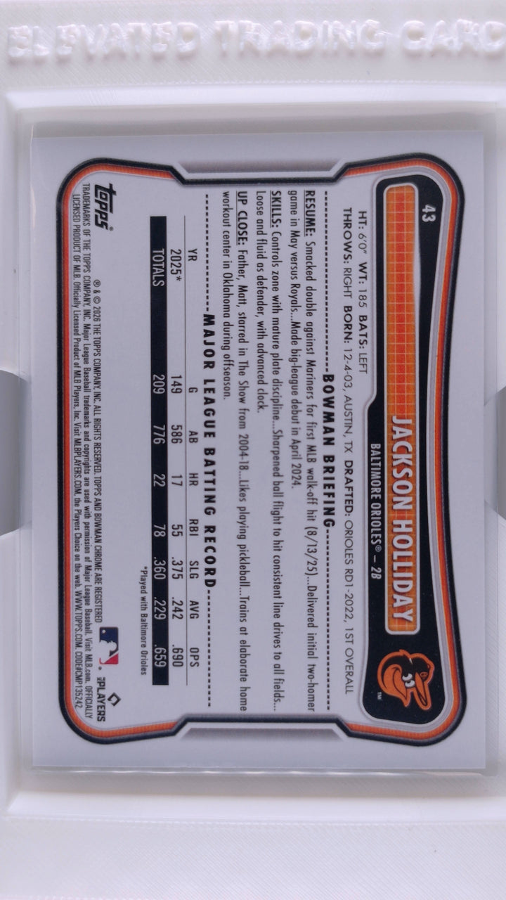 2026 Bowman Baseball Jackson Holliday 