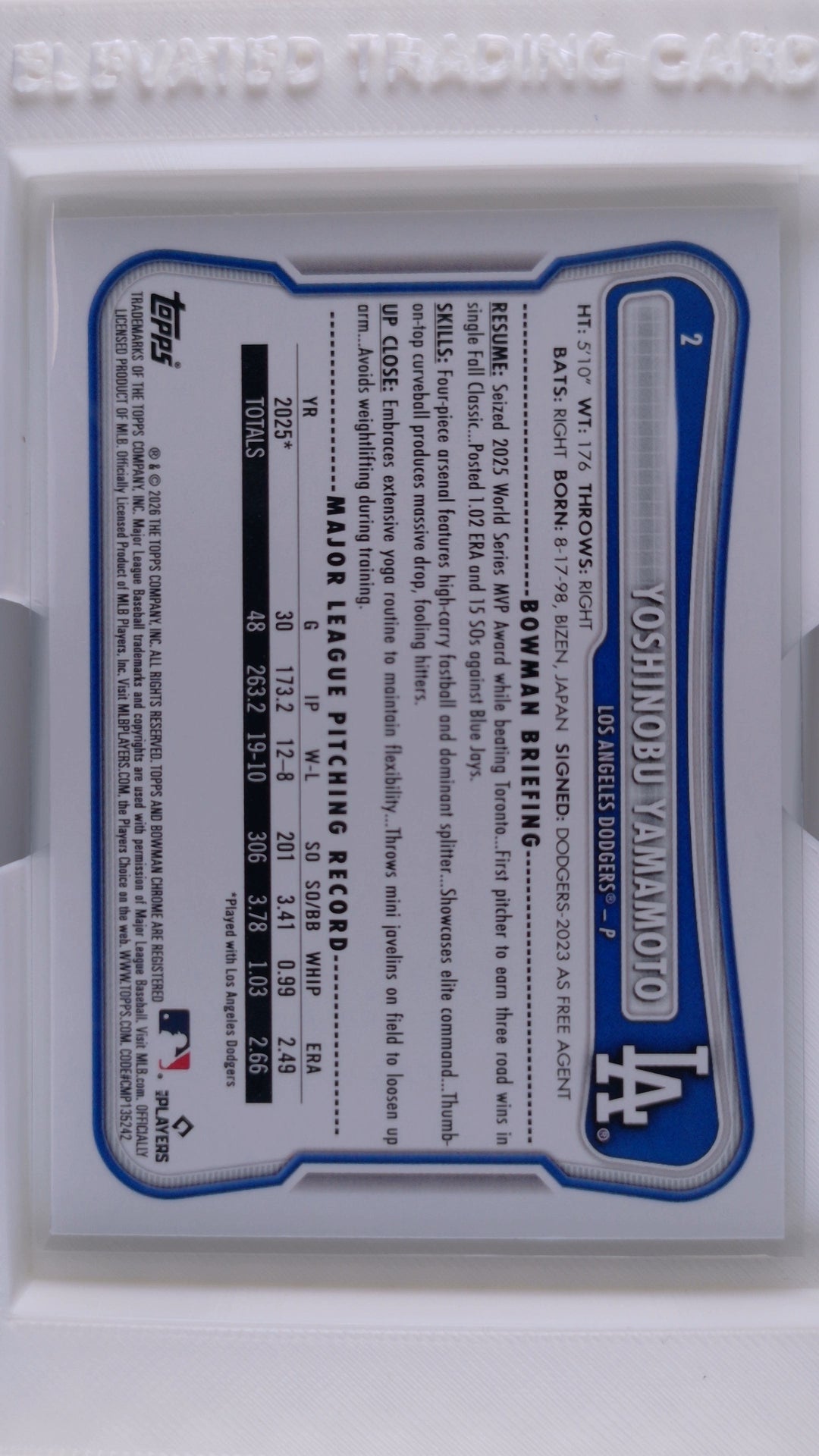 2026 Bowman Baseball Yoshinobu Yamamoto 