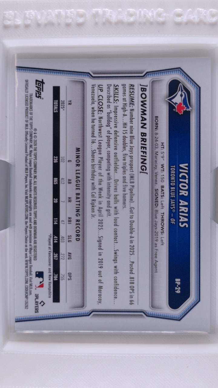 2026 Bowman Baseball Victor Arias 